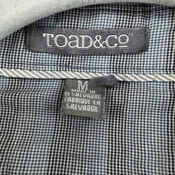 Toad&Co Shirt Mens M Gray Striped LS Button Front Collared Pockets Outdoor Light - Picture 2 of 13